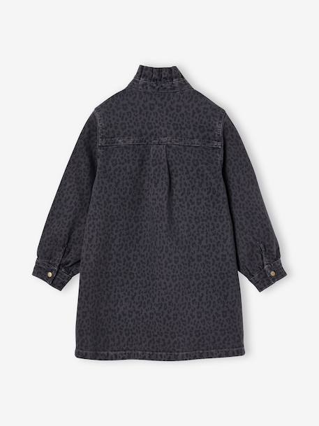 Robe imprimée fille denim gris 8 - vertbaudet enfant 