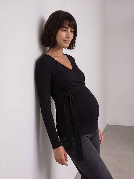 T-shirt grossesse et allaitement noir 2 - vertbaudet enfant 