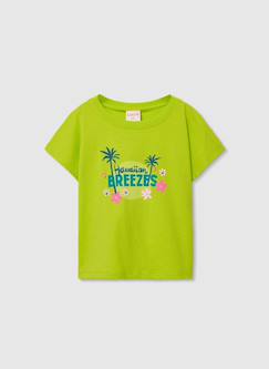 -T-shirt fille coton à manches courtes