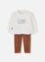Ensemble bébé fille en maille imprimé pingouins Blanc 1 - vertbaudet enfant 