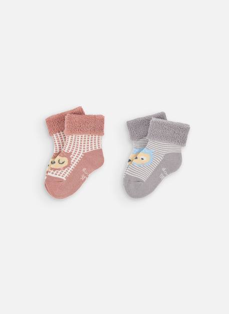 Lot de 2 paires de chaussettes bébé imprimé oursons Marron 4 - vertbaudet enfant 