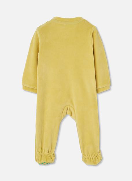 Pyjama bébé brodée de girafes et éléphants Jaune 2 - vertbaudet enfant 