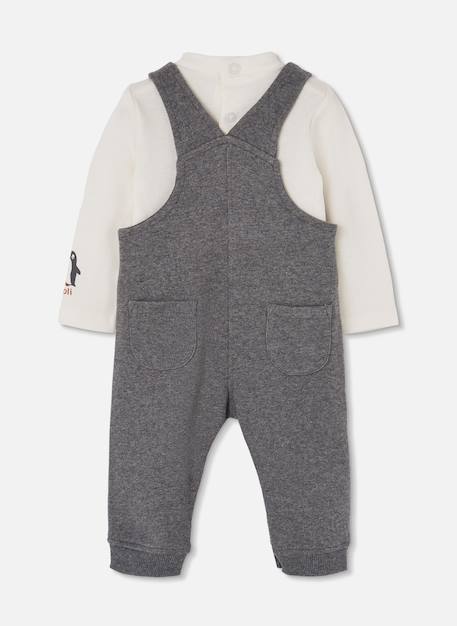 Ensemble bébé garçon imprimé pingouin Gris 3 - vertbaudet enfant 