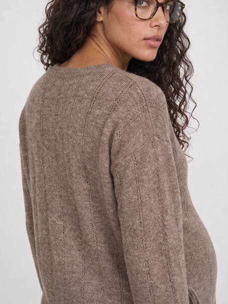 Gilet cache coeur grossesse allaitement taupe 4 - vertbaudet enfant 