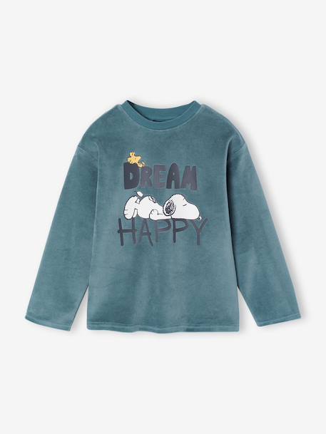 Pyjama Snoopy garçon vert d'eau 2 - vertbaudet enfant 