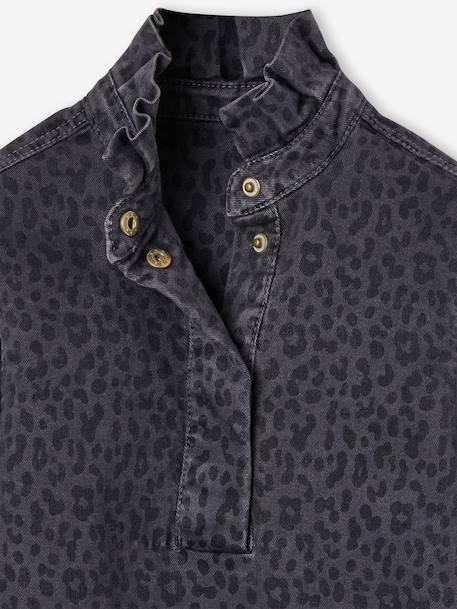 Robe imprimée fille denim gris 9 - vertbaudet enfant 