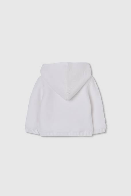 Gilet bébé avec capuche Blanc 2 - vertbaudet enfant 