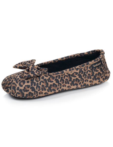 Chaussons ballerines suédine, semelle souple, mousse à mémoire forme Léopard beige+Marine+Noir 6 - vertbaudet enfant 