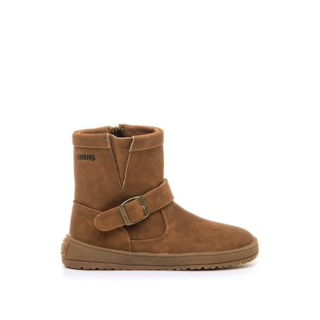 Bottines filles synthétique fermeture éclair barefoot Black+Brown+Moka 7 - vertbaudet enfant 