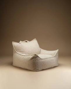 Chambre et rangement-Fauteuil club pouf ado en teddy