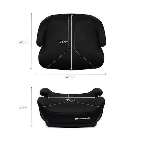 Réhausseur Auto Kinderkraft I-BOOST I-SIZE avec ISOFIX, Conforme R129 i-Size, Accoudoirs Ergonomiques et Assise Confort Gris+Noir+Rose+Vert 12 - vertbaudet enfant 