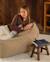 Fauteuil club pouf ado en teddy Biscuit+Warm hazel 4 - vertbaudet enfant 