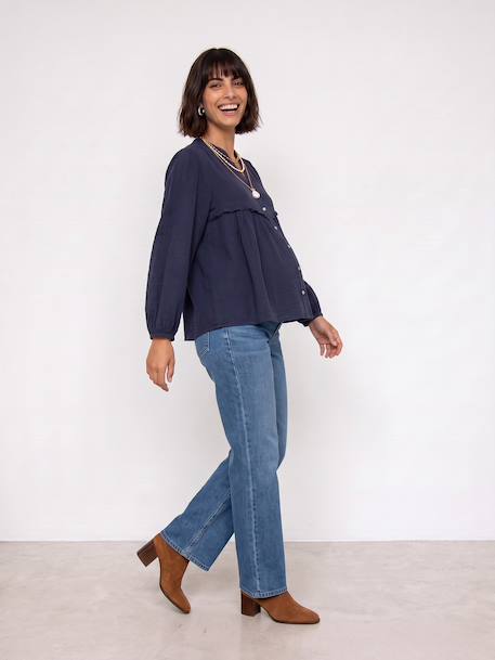 Chemise grossesse et allaitement bleu ardoise 3 - vertbaudet enfant 