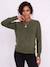 Pull grossesse et allaitement bordeaux+kaki 15 - vertbaudet enfant 