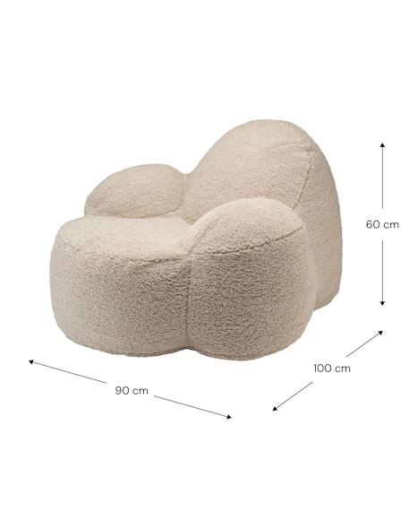 Fauteuil Momo pouf ado en teddy Biscuit 5 - vertbaudet enfant 