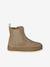 Boots enfant garçon cuir zippées et élastiquées beige+marine 2 - vertbaudet enfant 
