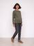 Sweat grossesse et allaitement kaki 1 - vertbaudet enfant 