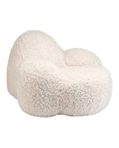 Fauteuil Momo pouf ado en yeti Cream+Truffle 1 - vertbaudet enfant 