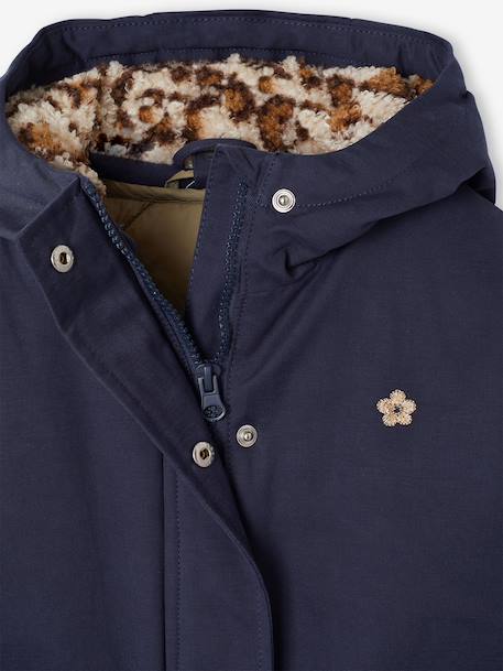 Parka 3 en 1 fille amovible blush+marine 21 - vertbaudet enfant 