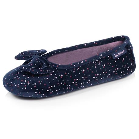Chaussons ballerines suédine, semelle souple, mousse à mémoire forme Léopard beige+Marine+Noir 7 - vertbaudet enfant 
