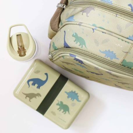 Sac à dos isotherme fleurs du jardin Kaki+Vert+Violet, blanc, jaune 5 - vertbaudet enfant 