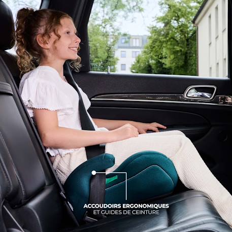 Réhausseur Auto Kinderkraft I-BOOST I-SIZE avec ISOFIX, Conforme R129 i-Size, Accoudoirs Ergonomiques et Assise Confort Gris+Noir+Rose+Vert 21 - vertbaudet enfant 