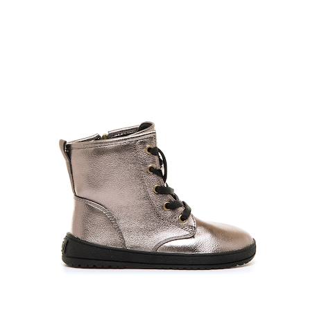 Bottines filles synthétique fermeture éclair Black+Grey 3 - vertbaudet enfant 
