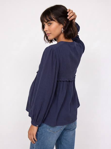 Chemise grossesse et allaitement bleu ardoise 4 - vertbaudet enfant 