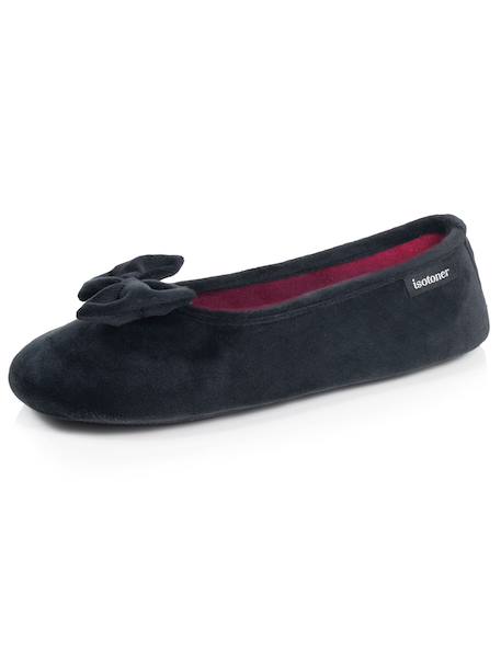 Chaussons ballerines suédine, semelle souple, mousse à mémoire forme Léopard beige+Marine+Noir 18 - vertbaudet enfant 