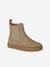 Boots enfant garçon cuir zippées et élastiquées beige+marine 1 - vertbaudet enfant 