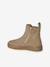 Boots enfant garçon cuir zippées et élastiquées beige+marine 3 - vertbaudet enfant 