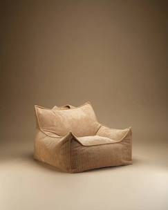 Chambre et rangement-Fauteuil club pouf ado en velours côtelé