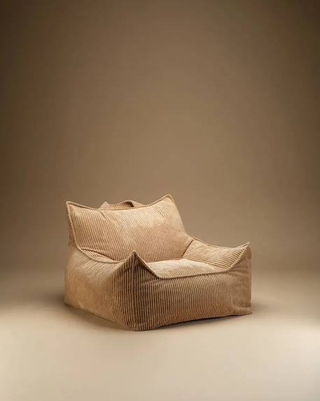 Fauteuil club pouf ado en velours côtelé Brown sugar+Toffee 7 - vertbaudet enfant 