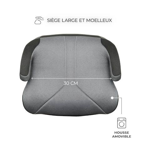 Réhausseur Auto Kinderkraft I-BOOST I-SIZE avec ISOFIX, Conforme R129 i-Size, Accoudoirs Ergonomiques et Assise Confort Gris+Noir+Rose+Vert 5 - vertbaudet enfant 
