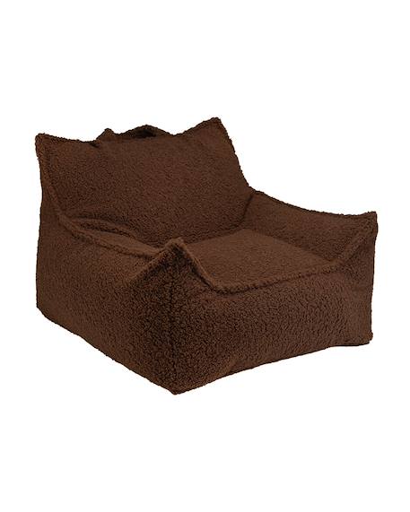 Fauteuil club pouf ado en teddy Biscuit+Warm hazel 12 - vertbaudet enfant 