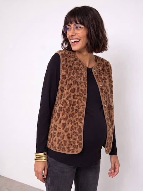Gilet grossesse et allaitement marron 6 - vertbaudet enfant 