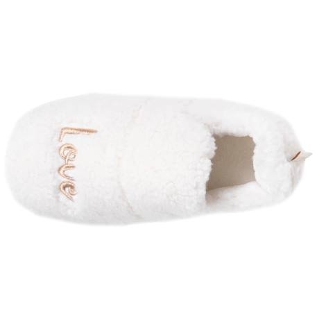 Chaussons mocassins maille bouclette semelle bloup extra confort Ivoire 2 - vertbaudet enfant 