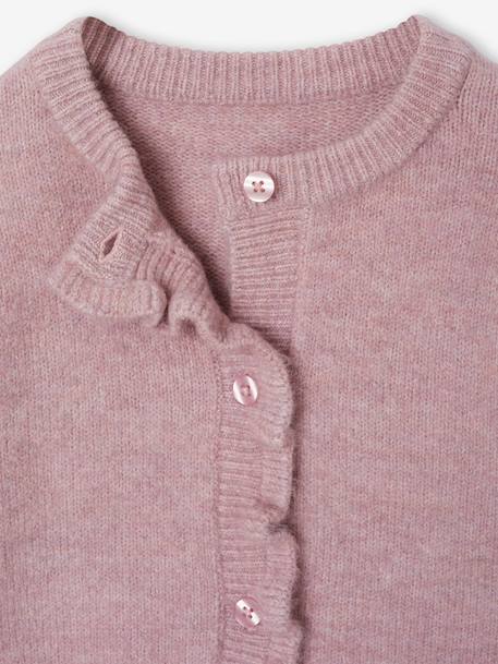 Gilet fille manches longues olive+rose pâle 6 - vertbaudet enfant 