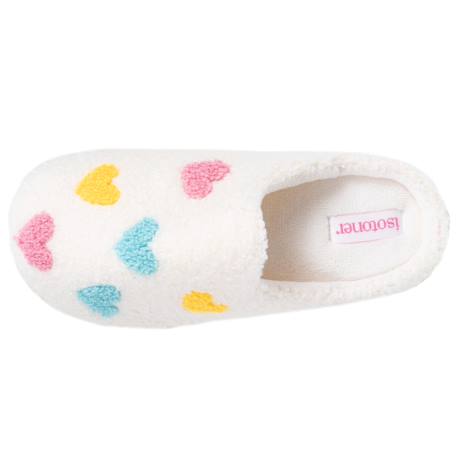 Chaussons mules maille bouclette semelle bloup extra confort Ivoire 2 - vertbaudet enfant 