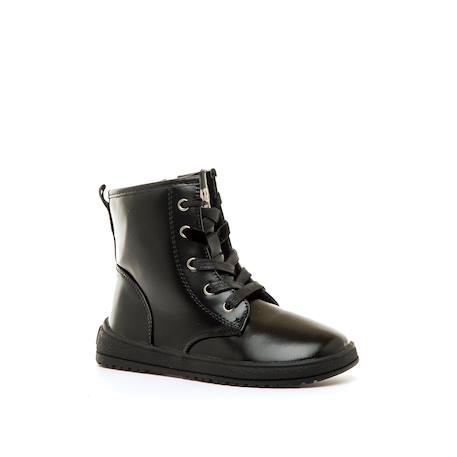 Bottines filles synthétique fermeture éclair barefoot Black+Grey 2 - vertbaudet enfant 