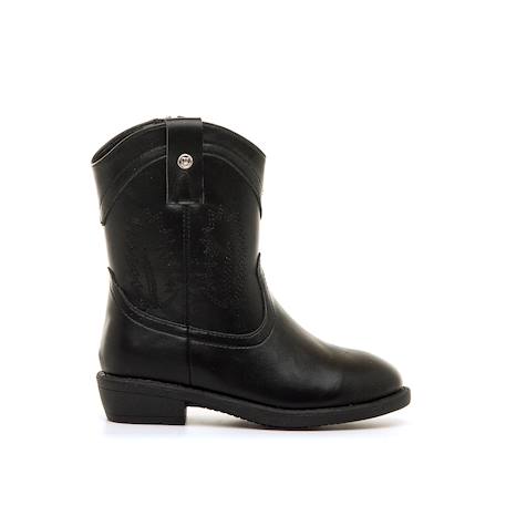 Bottines filles synthétique fermeture éclair Black 1 - vertbaudet enfant 