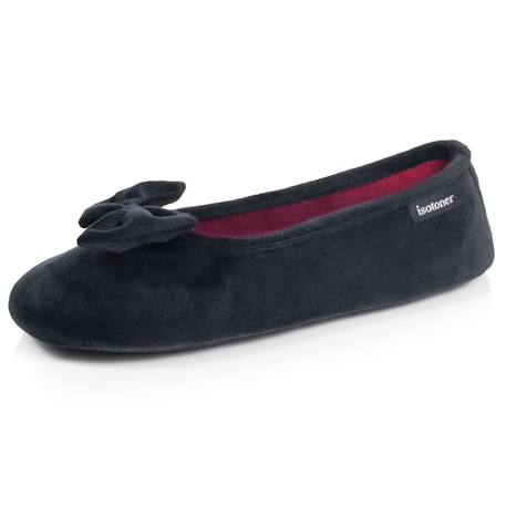Chaussons ballerines suédine, semelle souple, mousse à mémoire forme Léopard beige+Marine+Noir 13 - vertbaudet enfant 