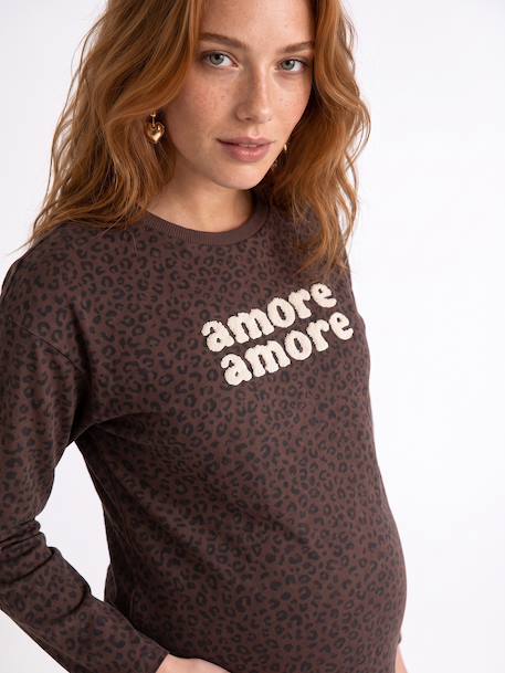 T-shirt grossesse manches longues chocolat 3 - vertbaudet enfant 