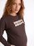 T-shirt grossesse manches longues chocolat 3 - vertbaudet enfant 