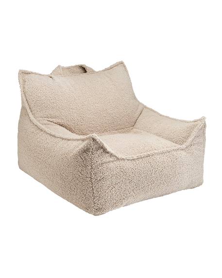 Fauteuil club pouf ado en teddy Biscuit+Warm hazel 6 - vertbaudet enfant 