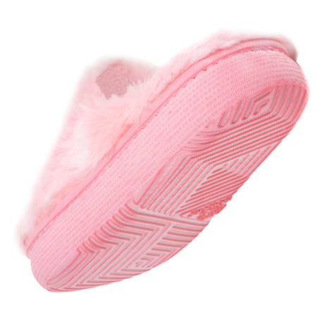 Chaussons mules imitation fourrure semelle bloup extra confort Rose 5 - vertbaudet enfant 