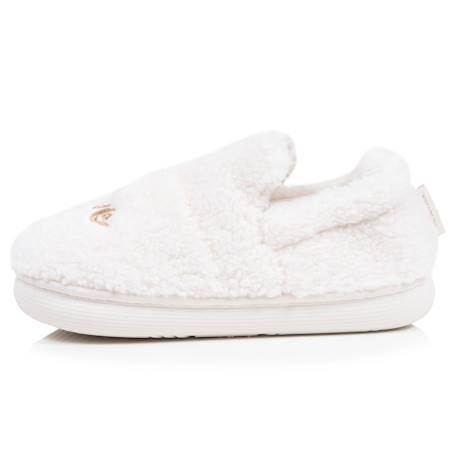Chaussons mocassins maille bouclette semelle bloup extra confort Ivoire 3 - vertbaudet enfant 
