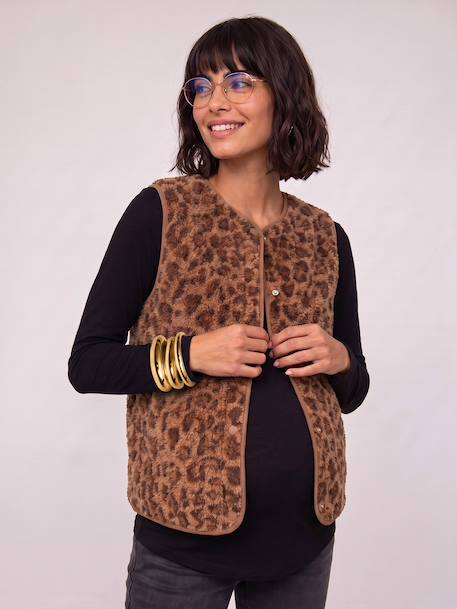 Gilet grossesse et allaitement marron 9 - vertbaudet enfant 