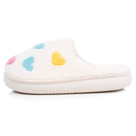 Chaussons mules maille bouclette semelle bloup extra confort Ivoire 3 - vertbaudet enfant 