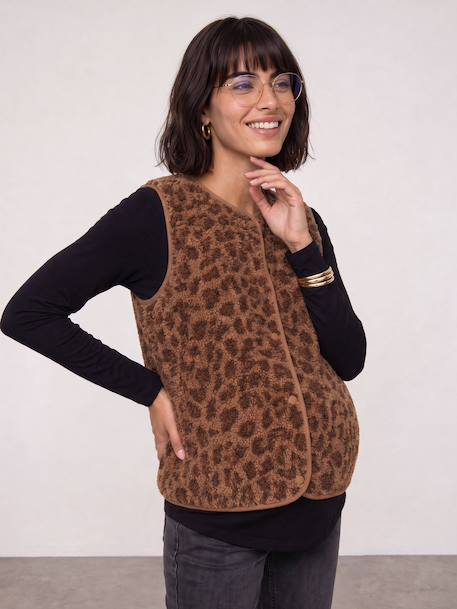 Gilet grossesse et allaitement marron 8 - vertbaudet enfant 